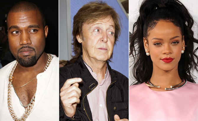 Rihanna, McCartney, West to perform at Grammy Awards
