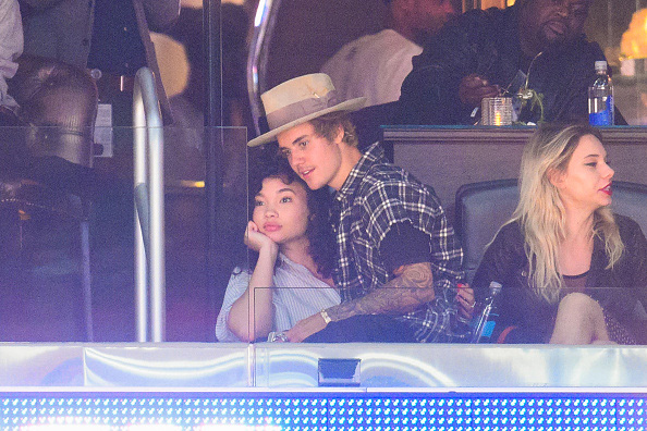 Bieber gets cosy with model Ashley Moore