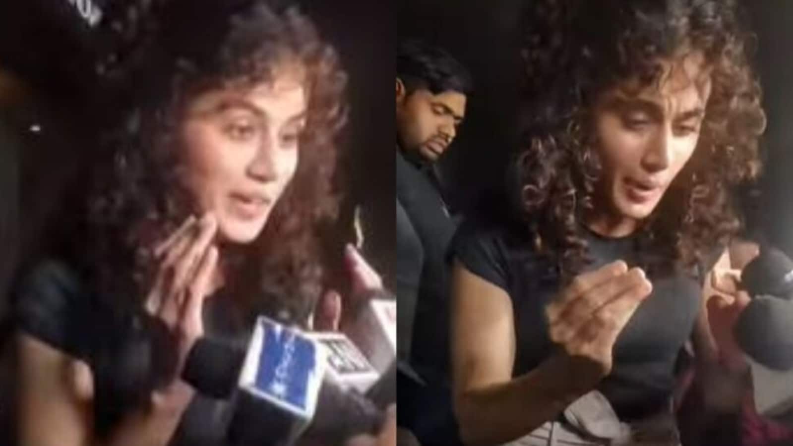 Taapsee Pannu was asked a question about the death of Raju Srivastava, the actress got angry and see what happened then