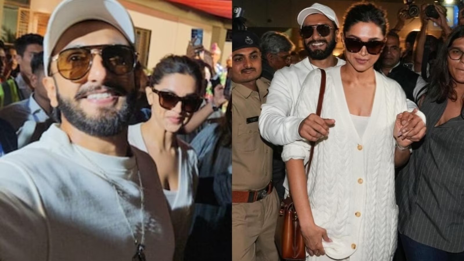 Deepika Padukone and Ranveer Singh spotted at Jamnagar airport, actress seen hiding baby bump