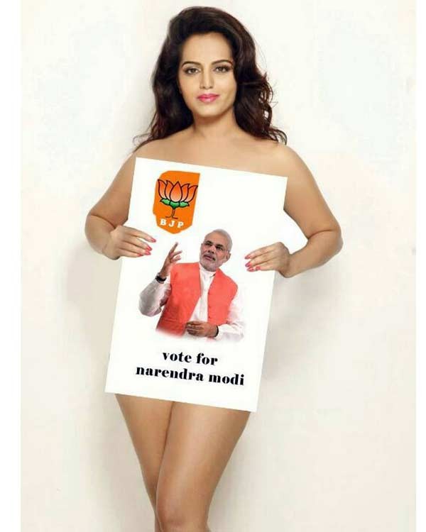 Meghna Patel Strips to Support Narender Modi