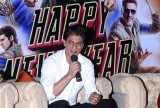 Actor Shah Rukh Khan during a press conference to promote their film Happy New Year