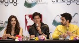 Actor Abhishek Bachchan, Deepika Padukone and Shahrukh Khan at SLAM