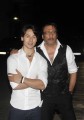 Tiger Shroff and Jackie Shroff during the special screening of film Heropanti