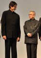 President Pranab Mukherjee with actor Amitabh Bachchan