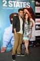 Arjun Kapoor and Alia Bhatt during a press conference to promote their upcoming film 2 States