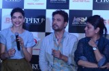 Deepika Padukone and Irrfan Khan during the trailer launch of film Piku